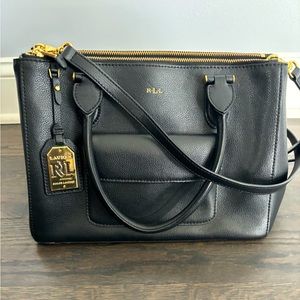 Lauren Ralph Lauren Medium Black Tote Bag